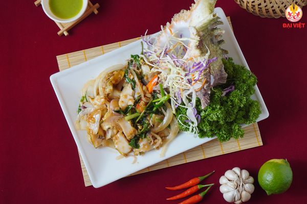 The restaurant serves a wide variety of dishes to its customers