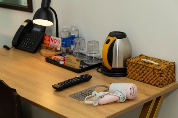 The Rice hotel rooms are fully equipped