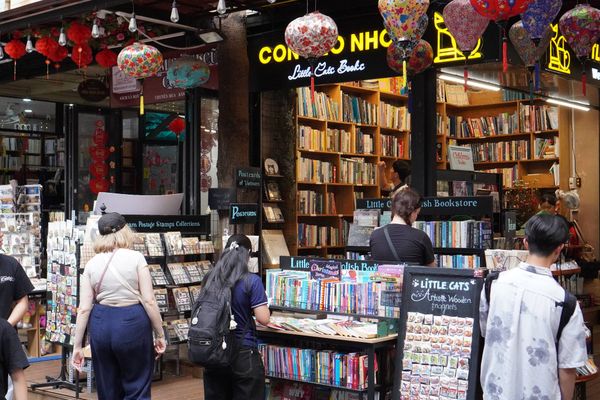 At Ho Chi Minh City's book street, visitors can choose from a wide variety of books