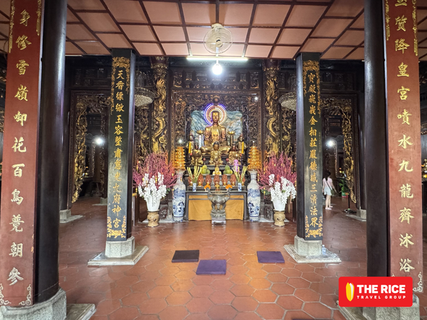 The temple's architecture is majestic