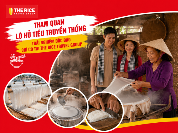 Du khách có thể tham quan lò hủ tiếu truyền thống