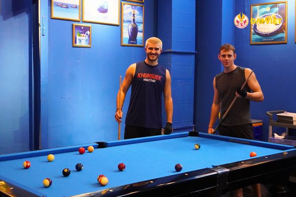 Free billiards table for guests staying at The Rice Hotel