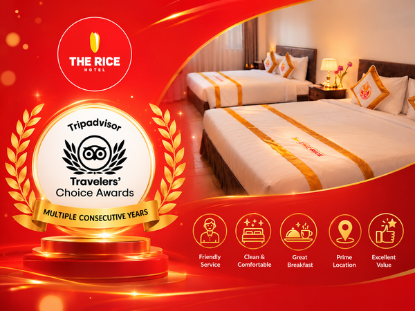 The Rice Hotel proudly boasts a Trip Advisor award for many consecutive year