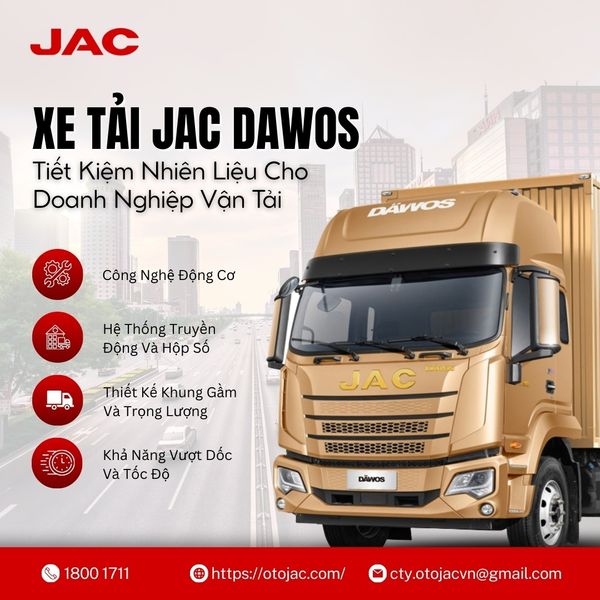 Xe Tải JAC Dawos Tiết Kiệm Nhiên Liệu Cho Doanh Nghiệp Vận Tải
