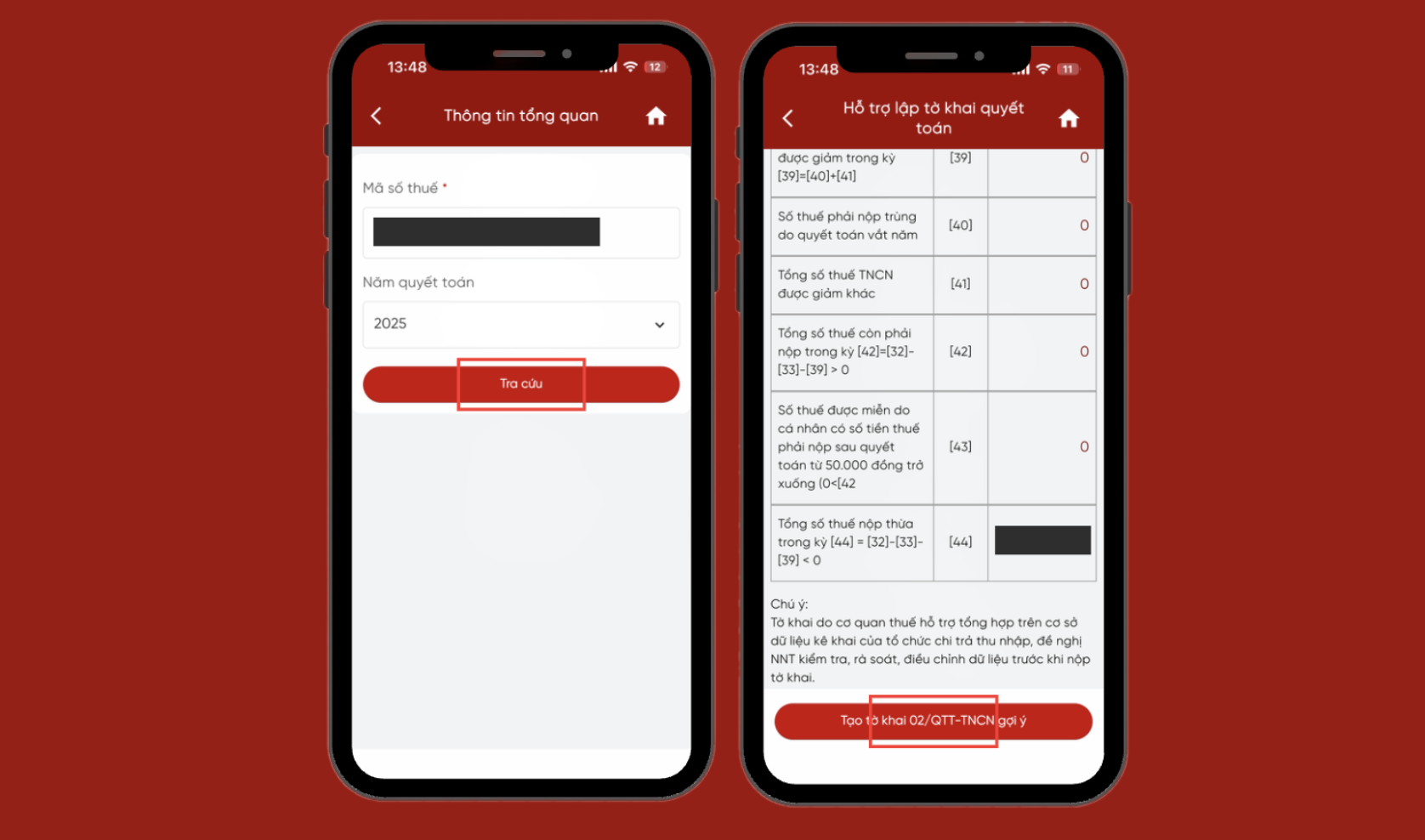 Hoàn thuế eTax Mobile chi tiết