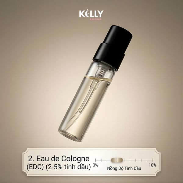 nồng độ nước hoa Eau de Cologne EDC 2 đến 4 phần trăm tinh dầu