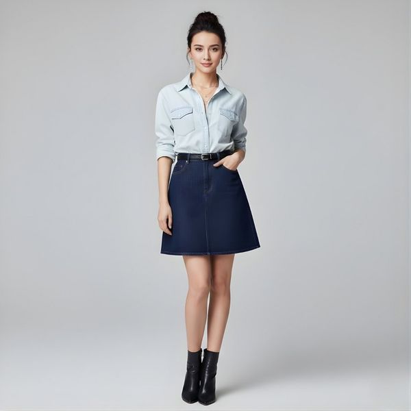 phối denim on denim