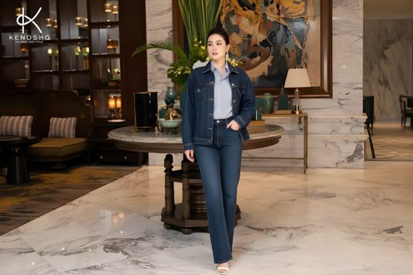 phối denim on denim