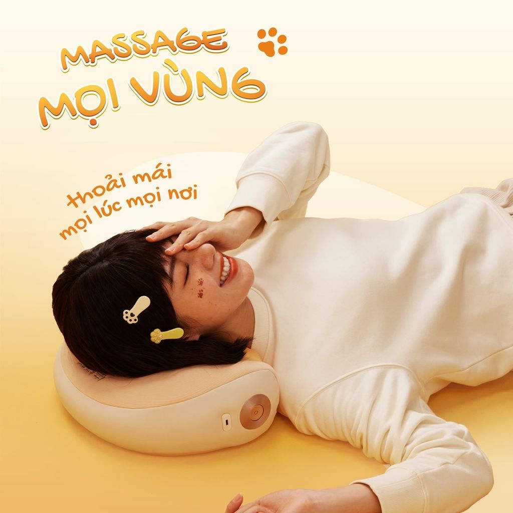 Gối massage cổ và lưng đa năng Breo P2