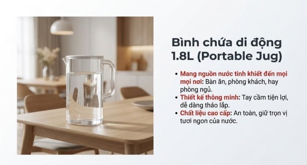 ANJIER T4 được trang bị bình chứa di động 1.8L
