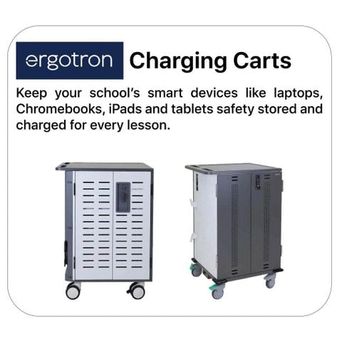 Charging Carts product image showing mobile charging carts for laptops and tablets.