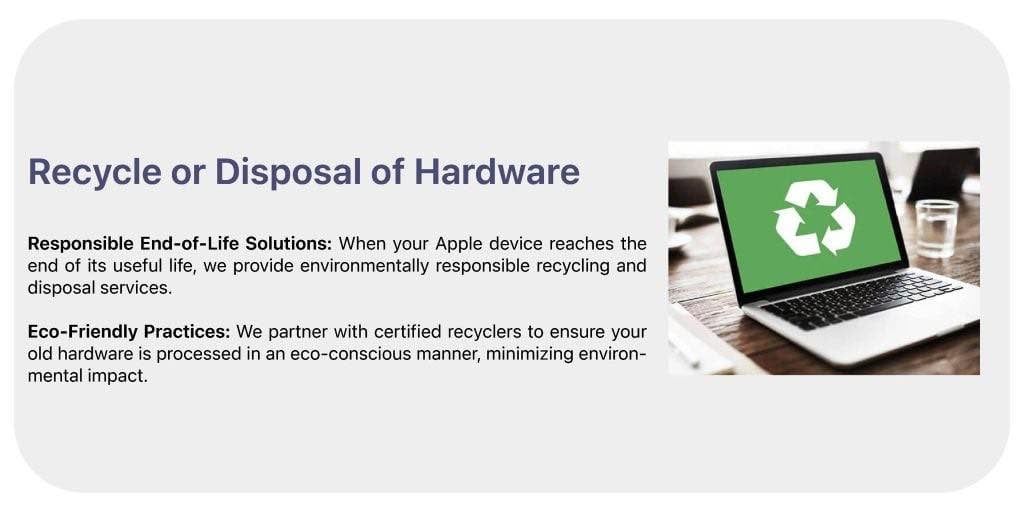 Recycle or Disposal of Hardware service card with recycle symbol.