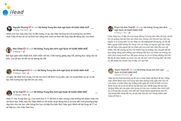 Review trung tâm tiếng anh iLEAD AMA Huế