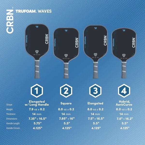 Vợt Pickleball CRBN¹ TruFoam Waves 1 | XBSPORTS