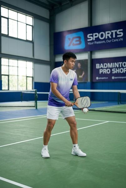 Kỹ thuật giao bóng pickleball đúng luật — underhand serve từ sau đường baseline