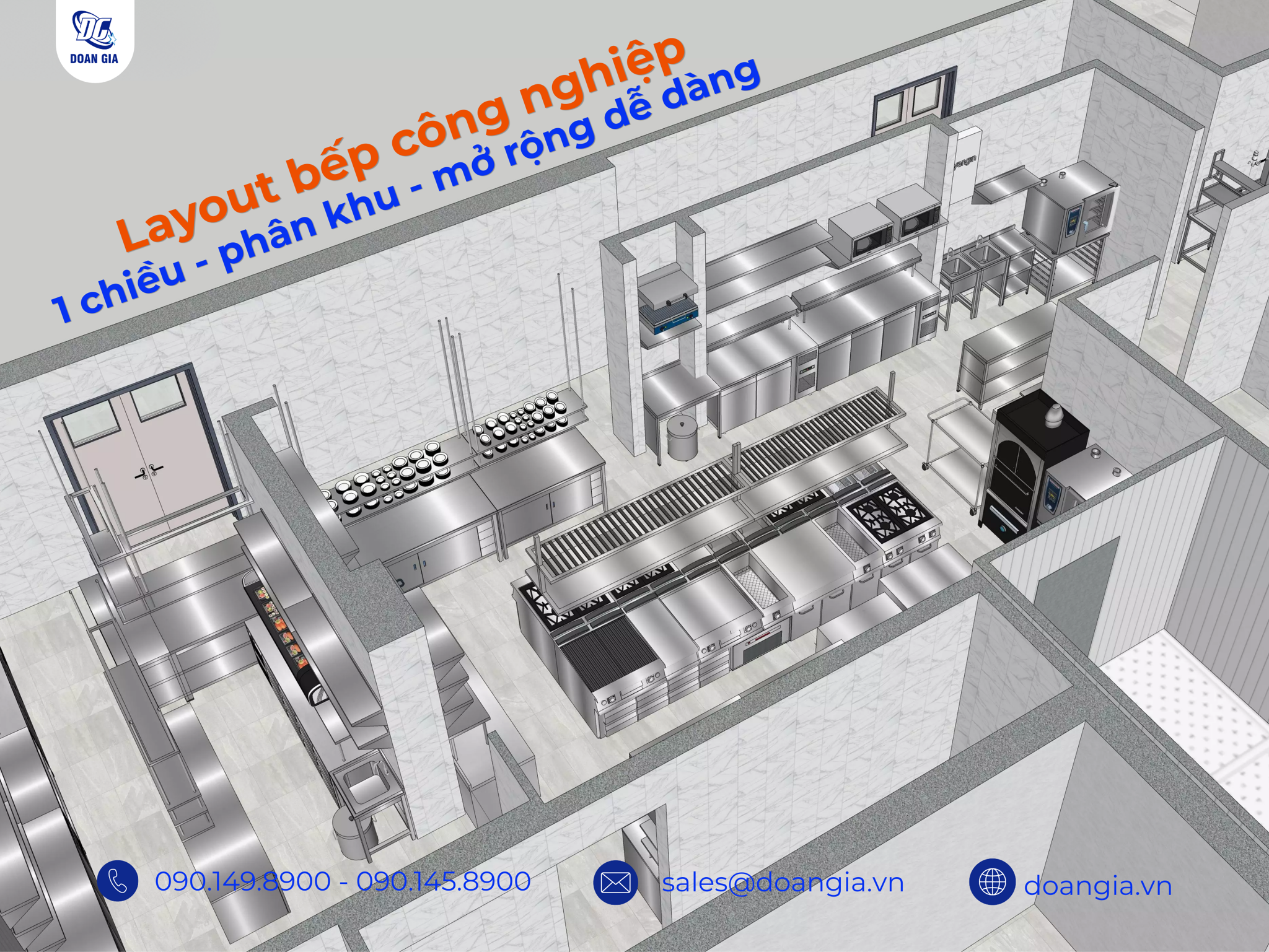 nguyên tắc thiết kế bếp nhà hàng