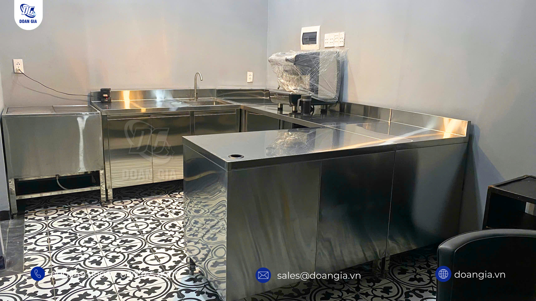 thiết kế quầy pha chế đơn giản