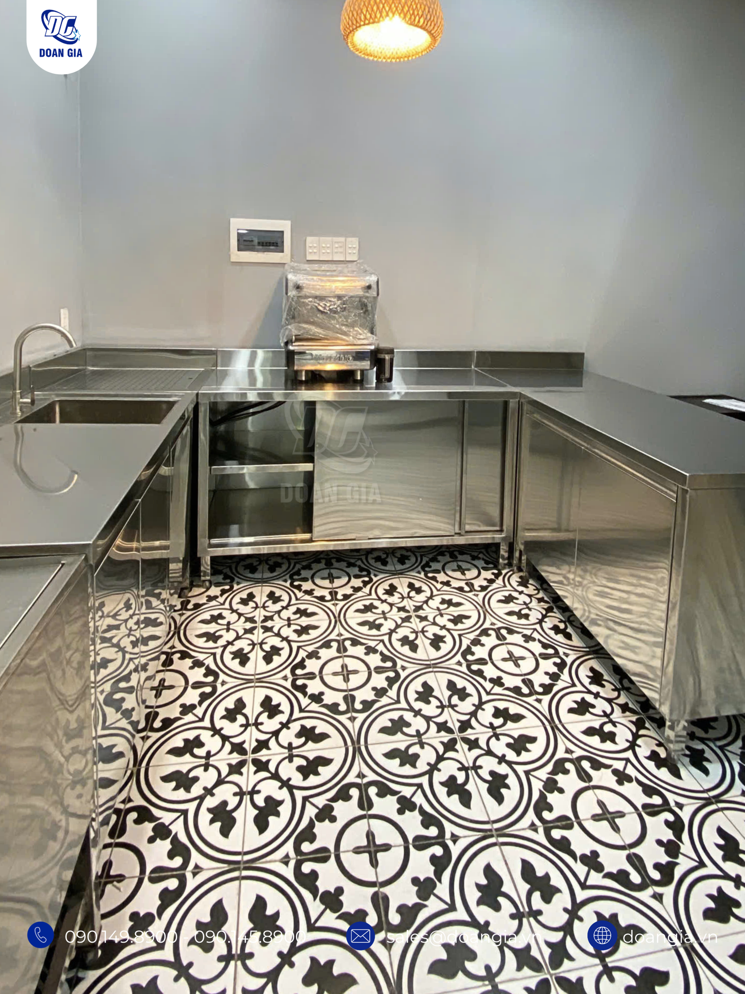 thiết kế quầy pha chế cà phê