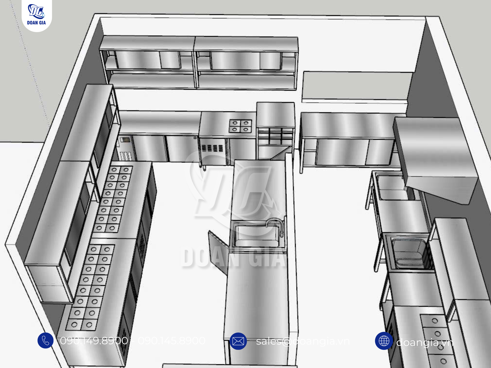 bản vẽ bếp nhà hàng