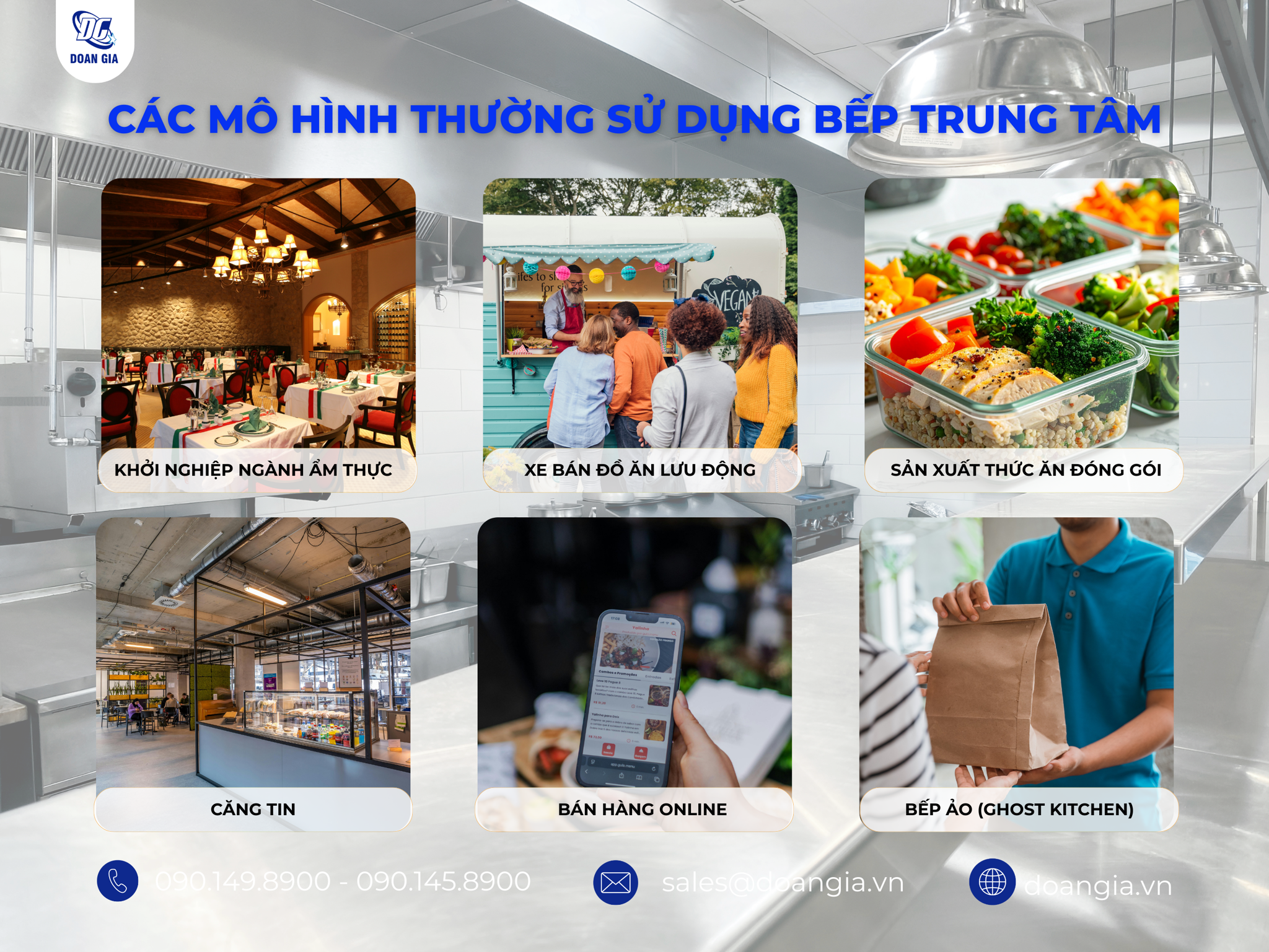 mô hình bếp trung tâm