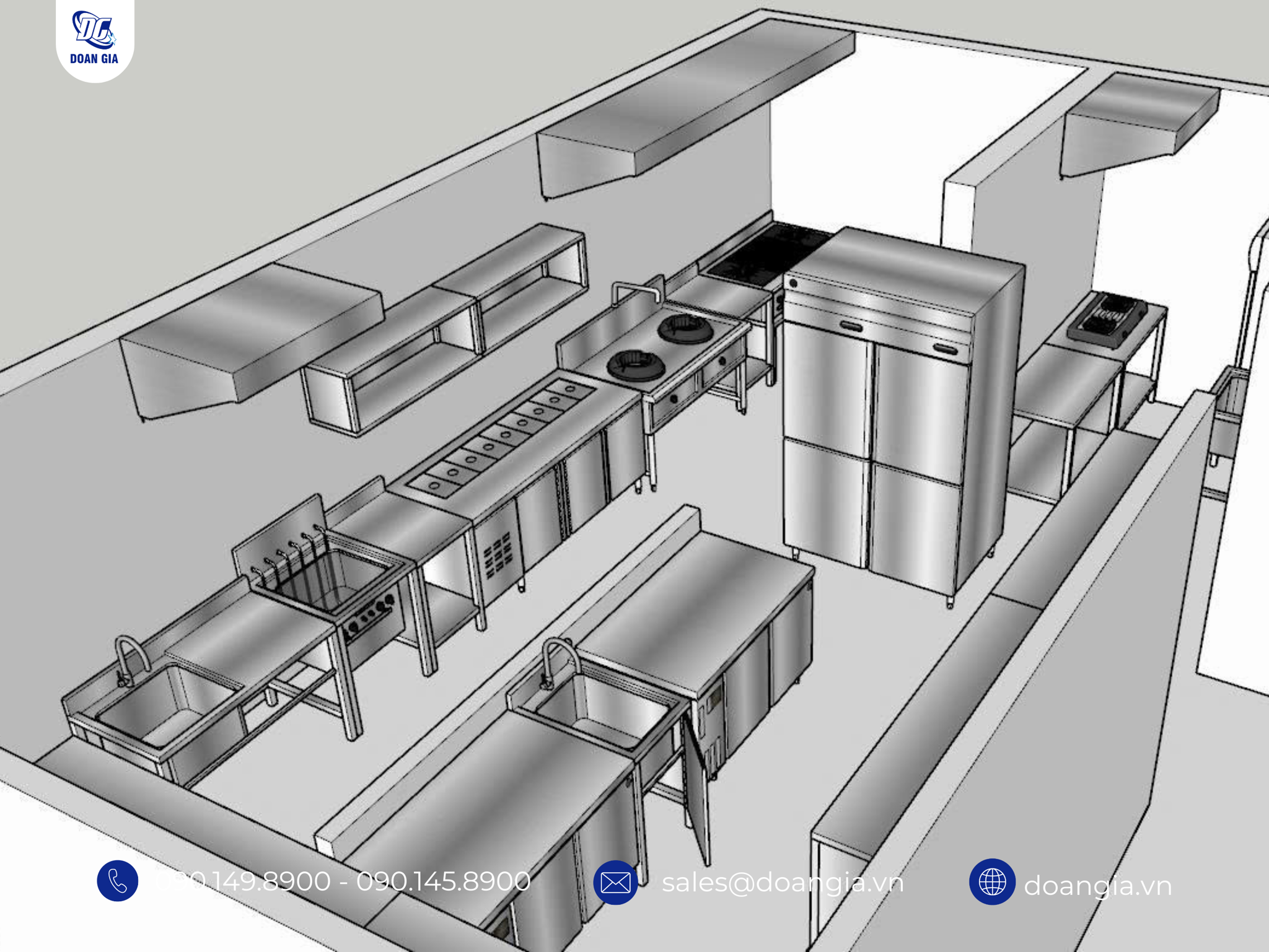 nguyên tắc thiết kế bếp nhà hàng