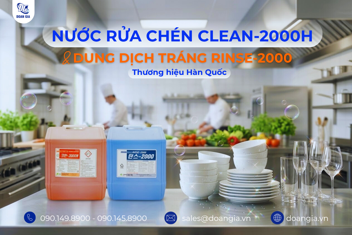 nước rửa chén công nghiệp & dung dịch nước tráng