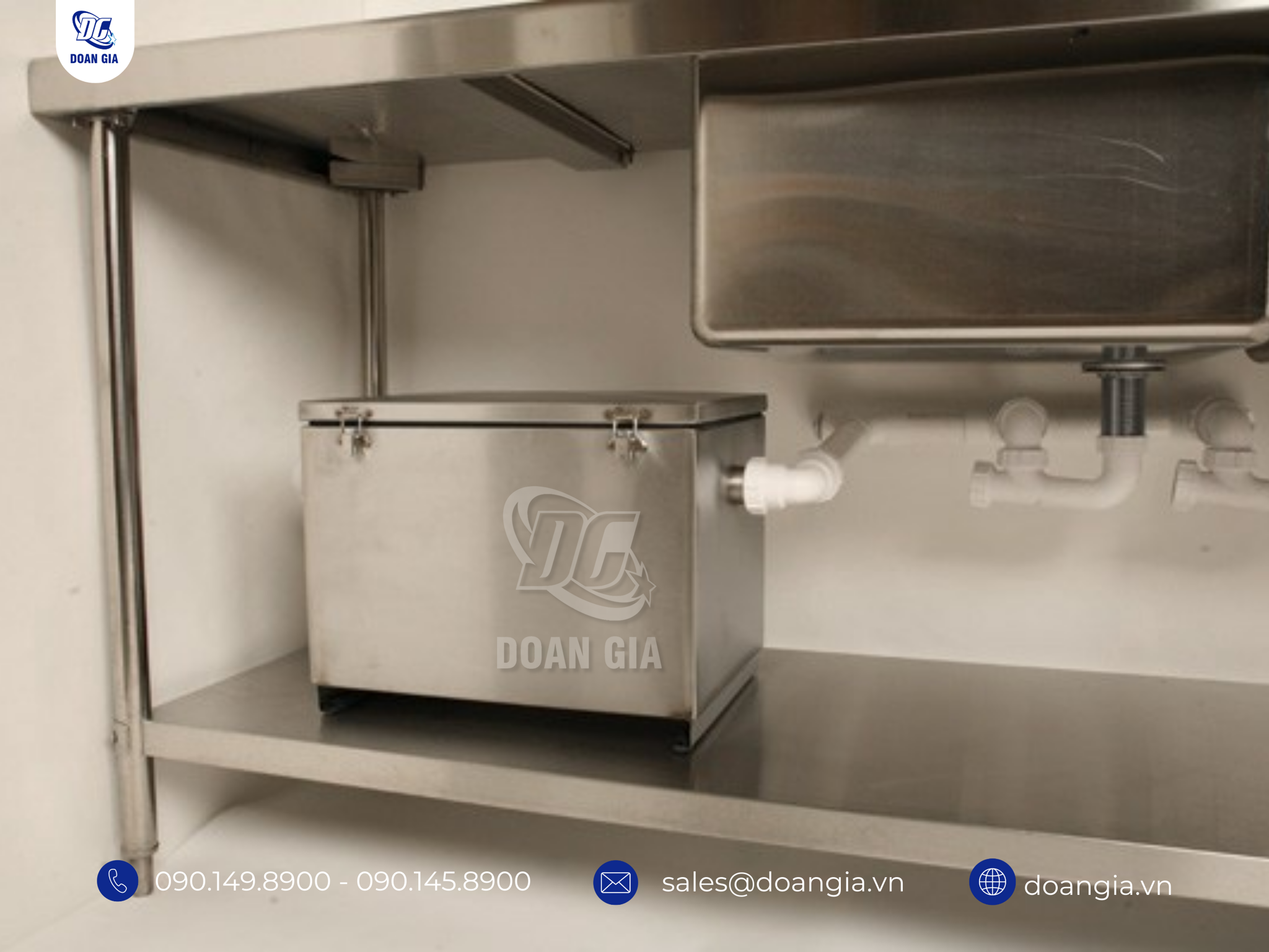 bẫy mỡ cho bếp công nghiệp