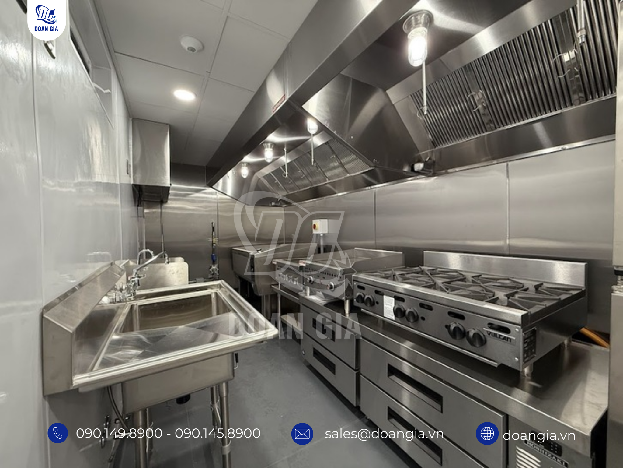 chi phí thiết kế bếp công nghiệp