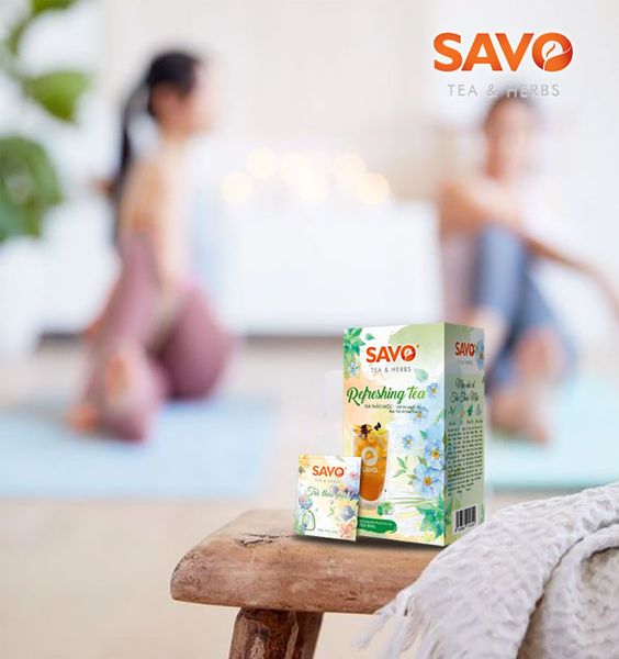 Trà SAVO Refreshing giúp thư giãn tâm hồn với mùi sả, hoa lưu ly. Nguồn: Savotea.com