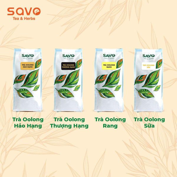 Bộ 4 sản phẩm trà Oolong SAVO chất ;ượng. Nguồn: Savotea.com