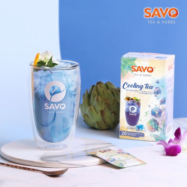 Trà SAVO Cooling the mát với bạc hà cùng hoa atiso đầy dưỡng chất. Nguồn: Savotea.com