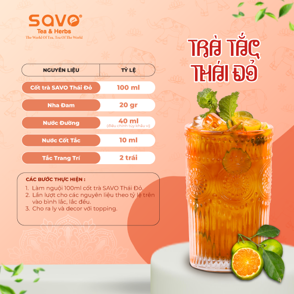 Cách làm trà tắc thái đỏ. Nguồn: savotea.com
