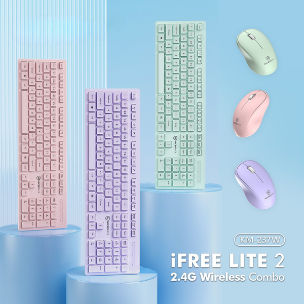 Combo bàn phím chuột micropack thiết kế hiện đại gọn nhẹ