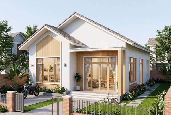 Thiết kế&nbsp;nhà cấp 4 đẹp 3 phòng ngủ 300 triệu cho vợ chồng trẻ