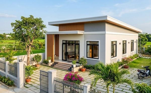 Mẫu&nbsp;nhà cấp 4 đẹp 3 phòng ngủ 300 triệu&nbsp;mái bằng