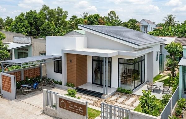Thiết kế nhà cấp 4 3 phòng ngủ 300 triệu