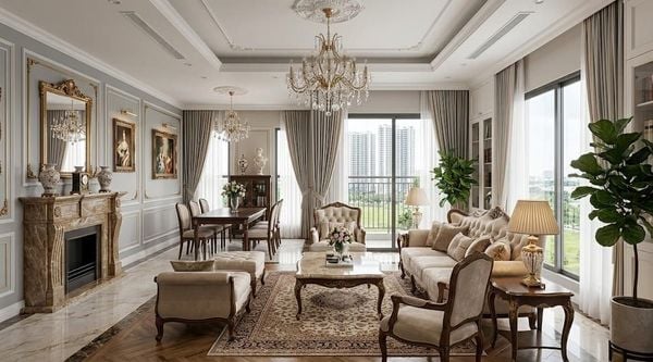 Nội thất&nbsp;Vinhomes Grand Park tân cổ điển