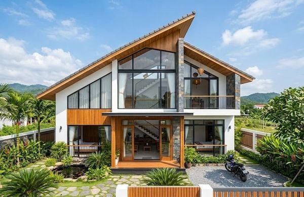 Mẫu&nbsp;nhà cấp 4 3 phòng ngủ 1 thờ 120m2 có gác lửng