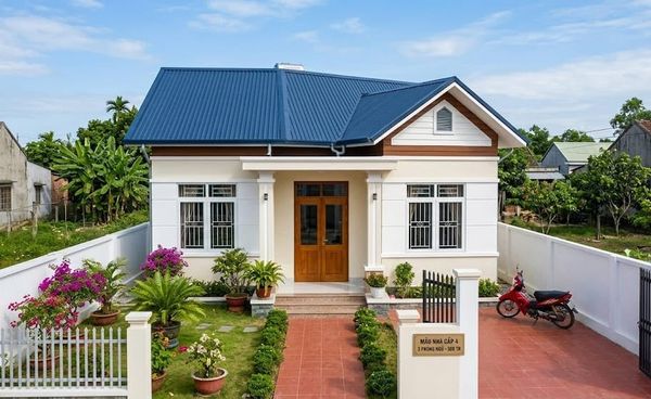 Mẫu nhà cấp 4 3 phòng ngủ 500 triệu mái tôn
