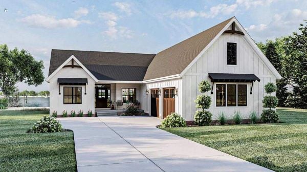 Mẫu nhà cấp 4 đẹp 100m2&nbsp;hiện đại 3 phòng ngủ 1 thờ&nbsp;hiện đại