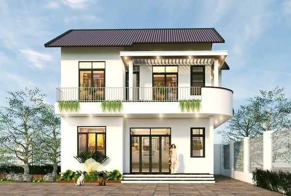 Mẫu nhà 2 tầng 4 phòng ngủ dưới 1 tỷ mái Thái