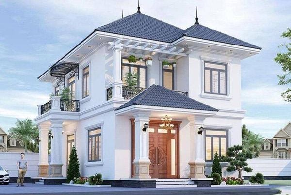 Mẫu nhà 2 tầng 4 phòng ngủ dưới 1 tỷ mái Nhật