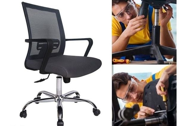 Cách tháo chân ghế xoay đơn giản