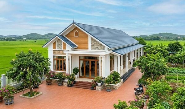 Mẫu nhà cấp 4 đẹp 5x20 3 phòng ngủ ở nông thôn