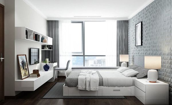 Hướng đặt giường ngủ nên kê sát vách tường