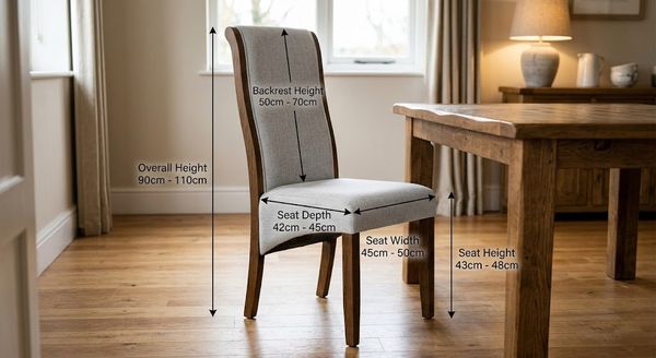 Kích thước ghế ăn có tựa lưng cao