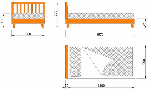 Kích thước giường ngủ tiêu chuẩn đơn