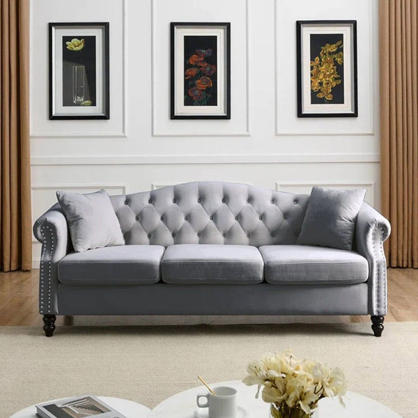 Kích thước sofa chữ I 3 chỗ dạng văng