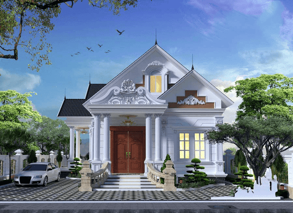 Mẫu nhà 1 trệt 1 lửng nổi bật