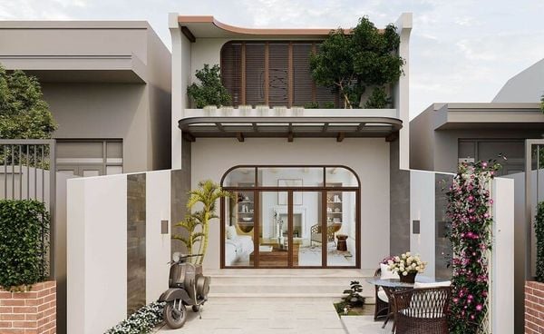 Mẫu nhà 1 trệt 1 lửng đẹp 75m2